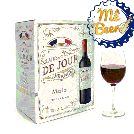 Vang đỏ Claire De Jour Merlot 13% – Bịch 3 lít 3000ml